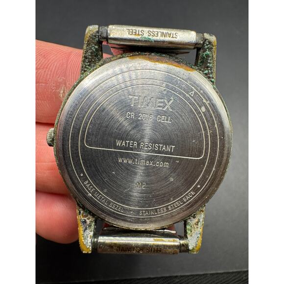 VINTAGE Timex Men's Easy Reader Expansion Indiglo Watch Silver Tone 35mm Working - Picture 7 of 11